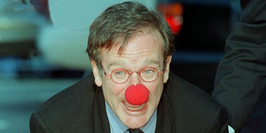 Academy Award-winning actor Robin Williams wears a